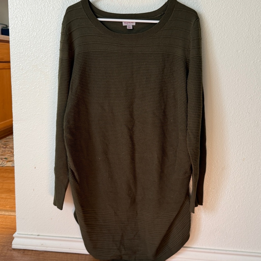Elle Olive Knit Maternity Sweater